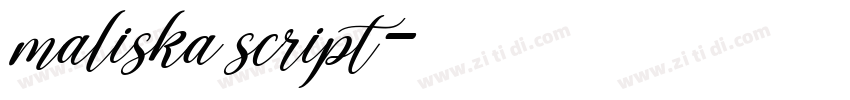 maliska script字体转换